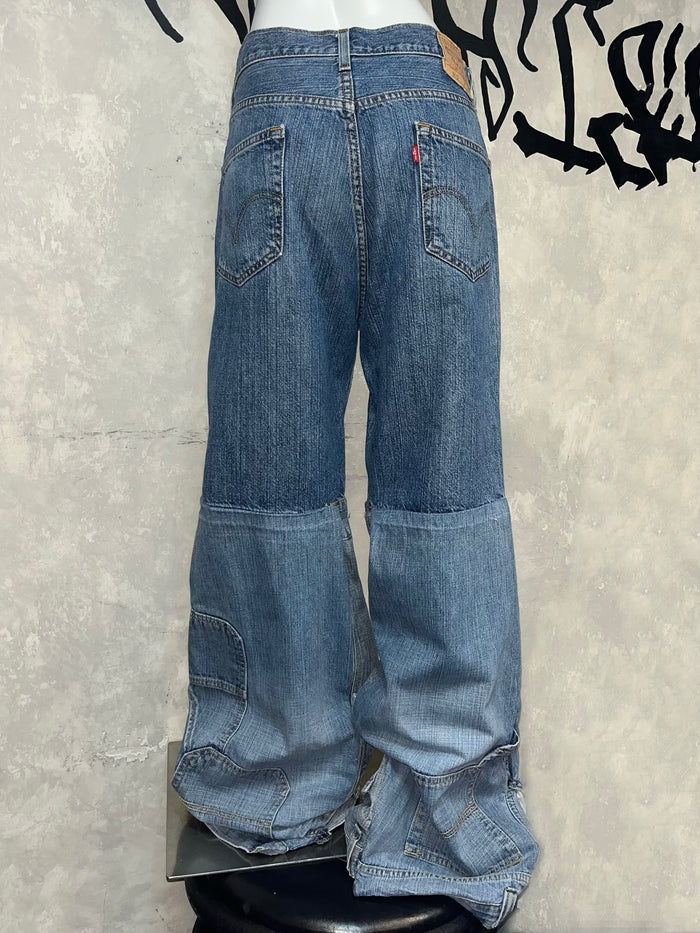 Remake Vintage Jeans (Random-Patchwork) 34” #REJRP03