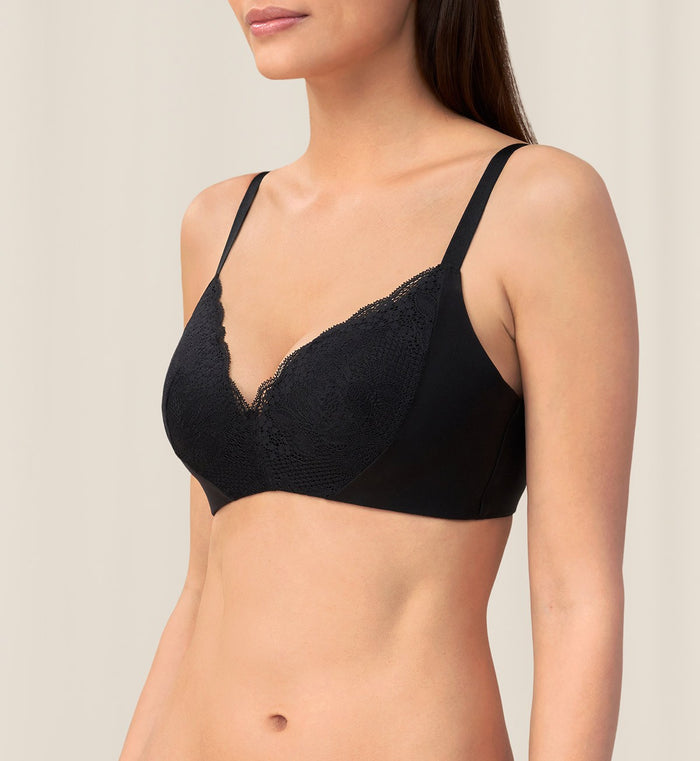 Comfort Touch Non-Wired Padded Bra - BLACK