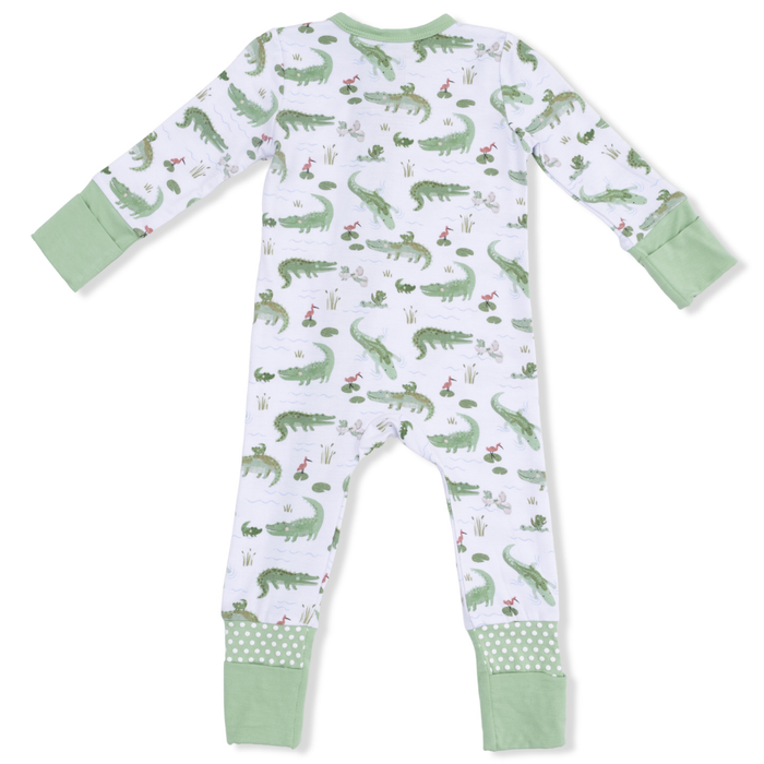 Crayon Alligators Bamboo Convertible Romper
