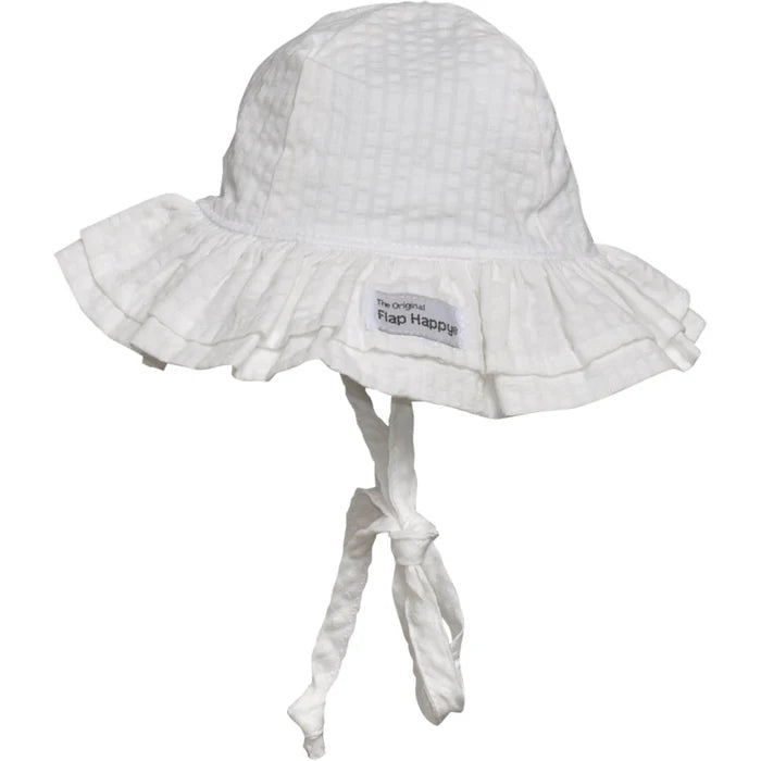 double white ruffle with seersucker