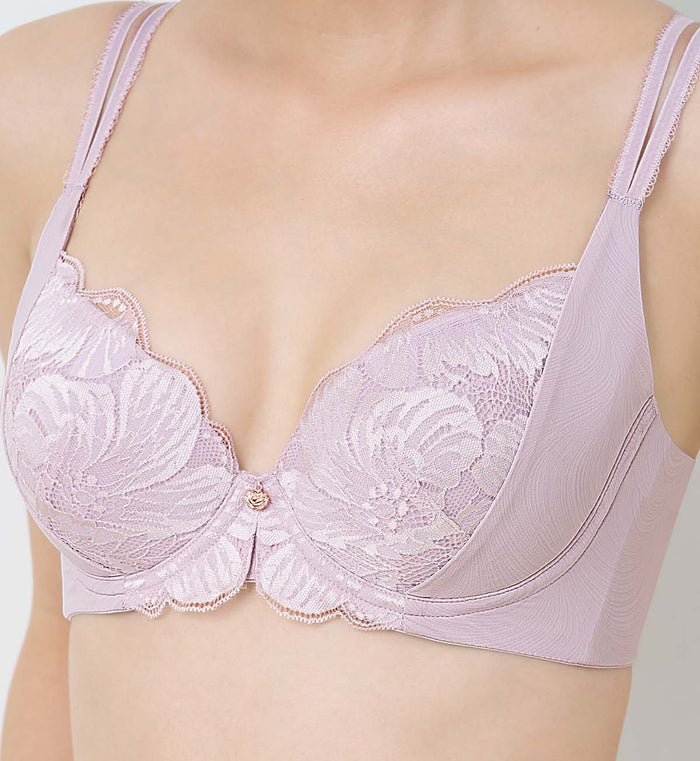 Florale Celestial Wired Push Up Bra - TENDER PURPLE