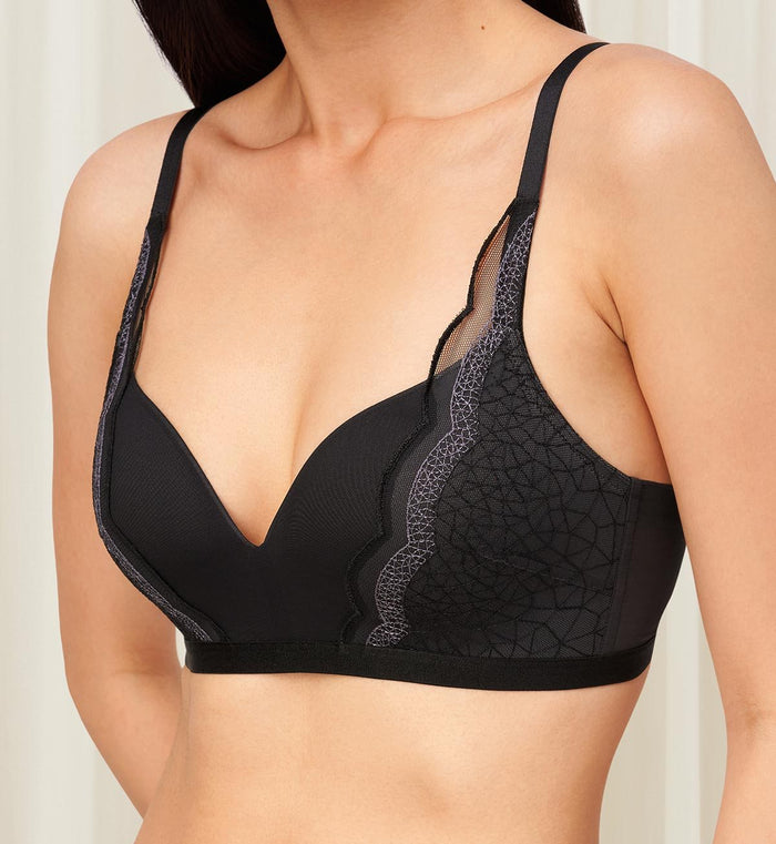 GLOW NON WIRED PADDED BRA - BLACK