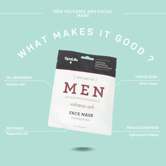 MY SPA LIFE Men's Volcanic Ash Hydrating Facial Mask