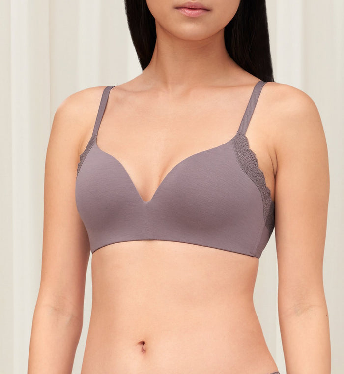 Natural Spotlight Non-Wired Padded Bra - PIGEON GREY
