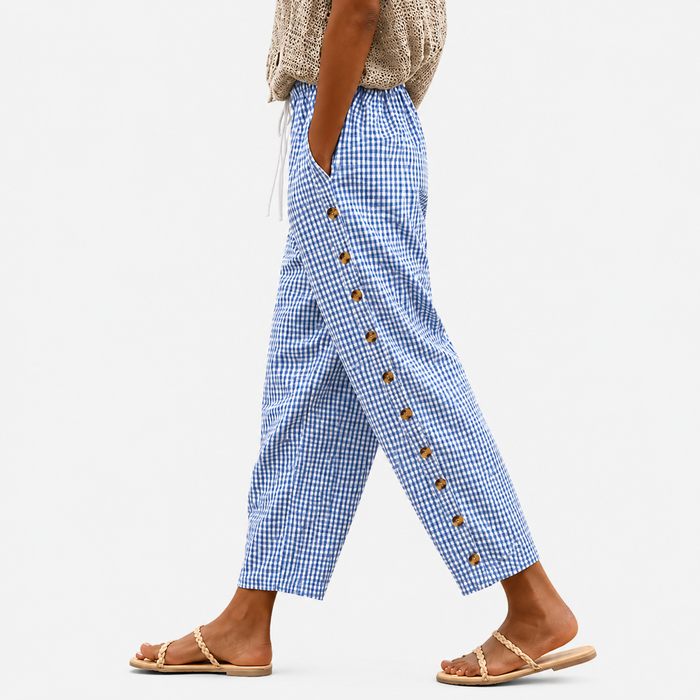 Ocean Stripe Button Pants