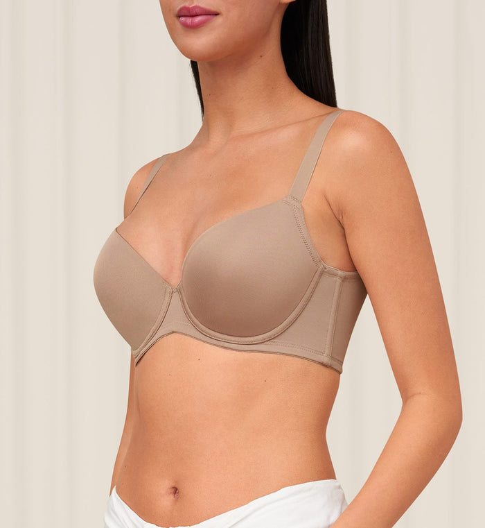 SHAPE SENSATION WIRED PADDED BRA - MINK