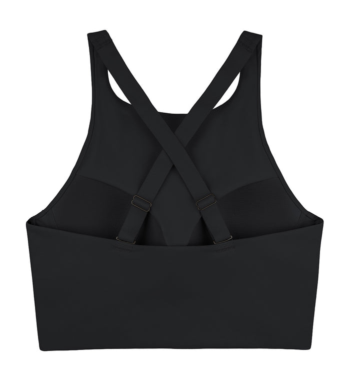 SLOGGI GET ACTIVE CROP TOP - BLACK