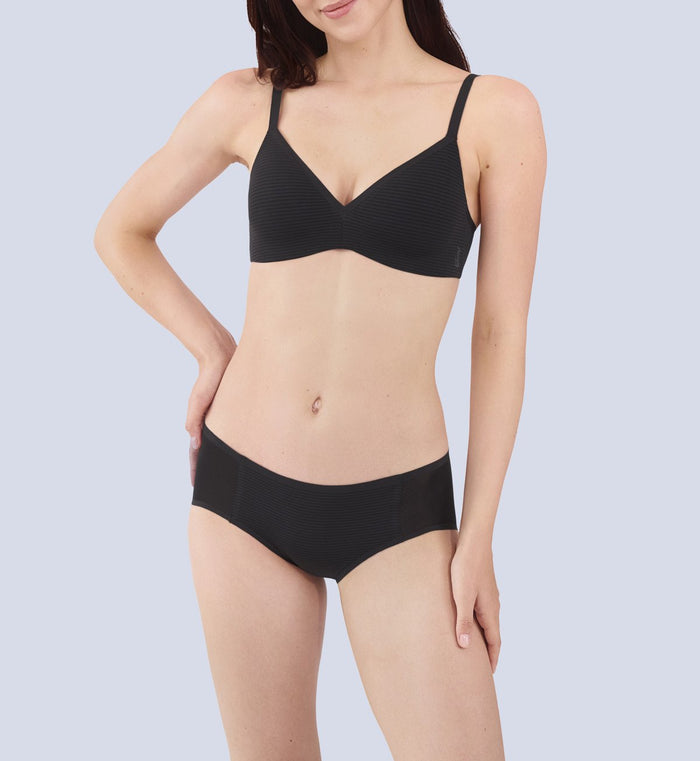 SLOGGI ZERO FEEL AIR PUSH UP BRA - BLACK