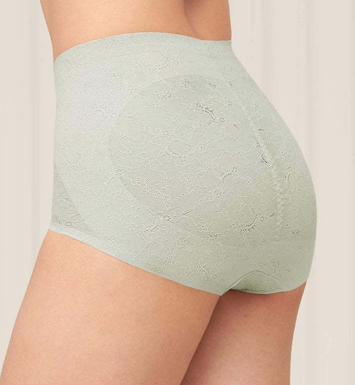 SMOOTHING LACE BODY SHAPING BRIEF - FOREST FROST