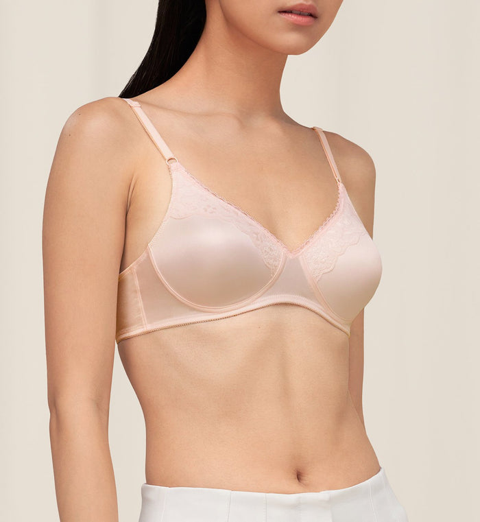 SOLFEGE NON WIRED PADDED BRA - PEARL