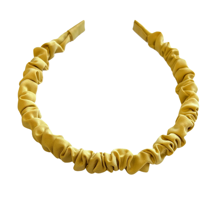 dark yellow ruched headband