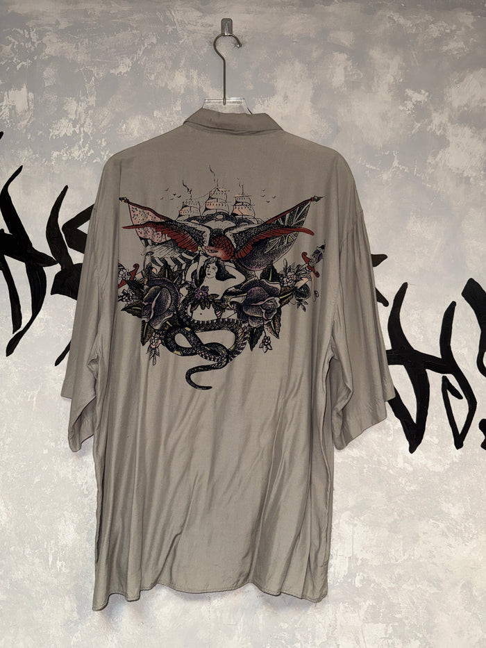 Vintage Dragon Printed Shirt