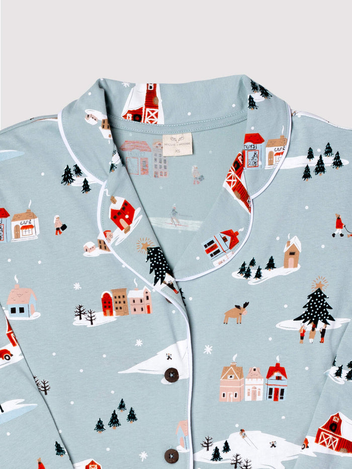 Winter Village — Women's PJ Shirt - Millie + Moose