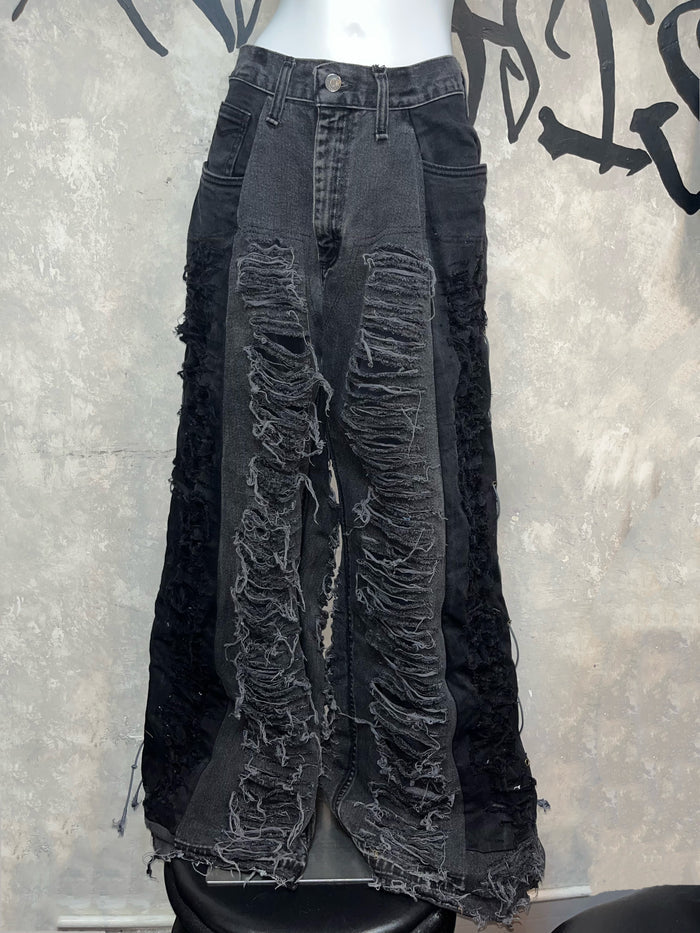 Remake Vintage Jeans (Ripped//Black) 30”