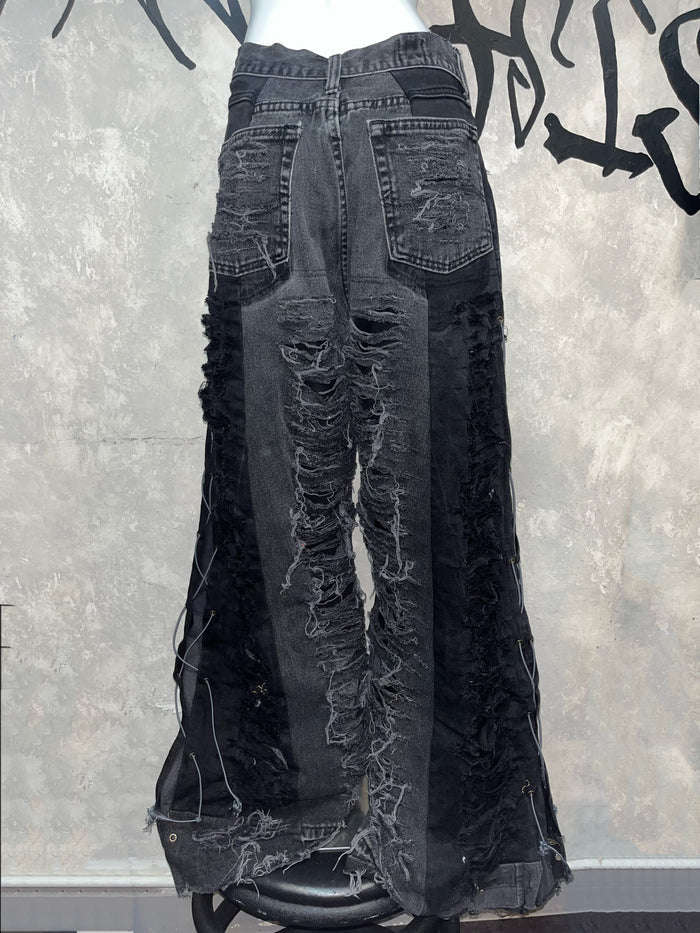 Remake Vintage Jeans (Ripped//Black) 30”