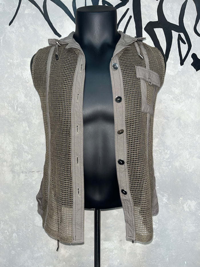 Vintage Layered Fishnet Unisex Vest