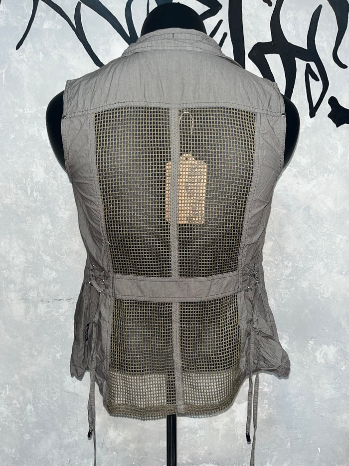 Vintage Layered Fishnet Unisex Vest