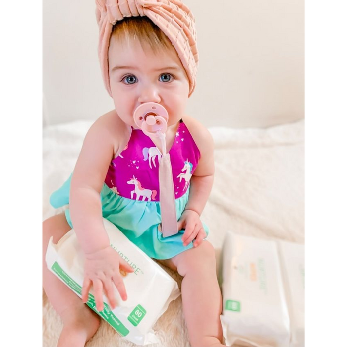 Ali & Oli Linen 3 Pack Pacifier Clips