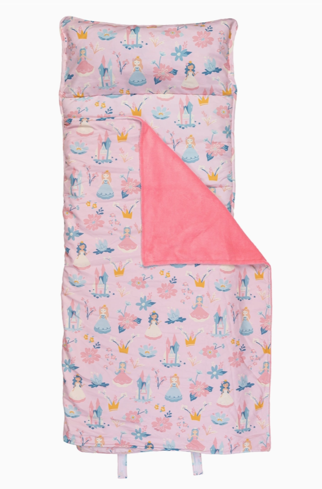 pink nap mat with princess on it