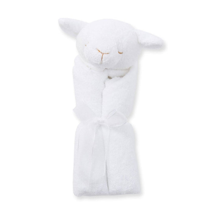 13 X 13 Lovey Blanket with a white lamb head
