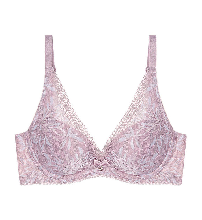 AQUA BLOOM WIRED PUSH UP DEEP V BRA - SEA FOG