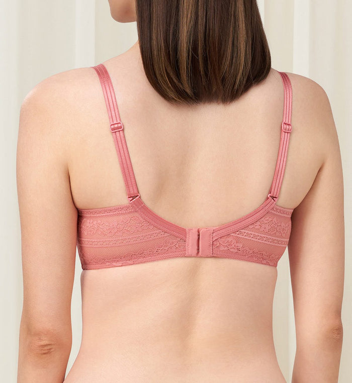 AQUA LUCKY NON-WIRED PUSH UP BRA - PEACH BLOSSOM