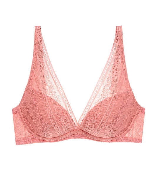 AQUA LUCKY WIRED PUSH UP BRA - PEACH BLOSSOM