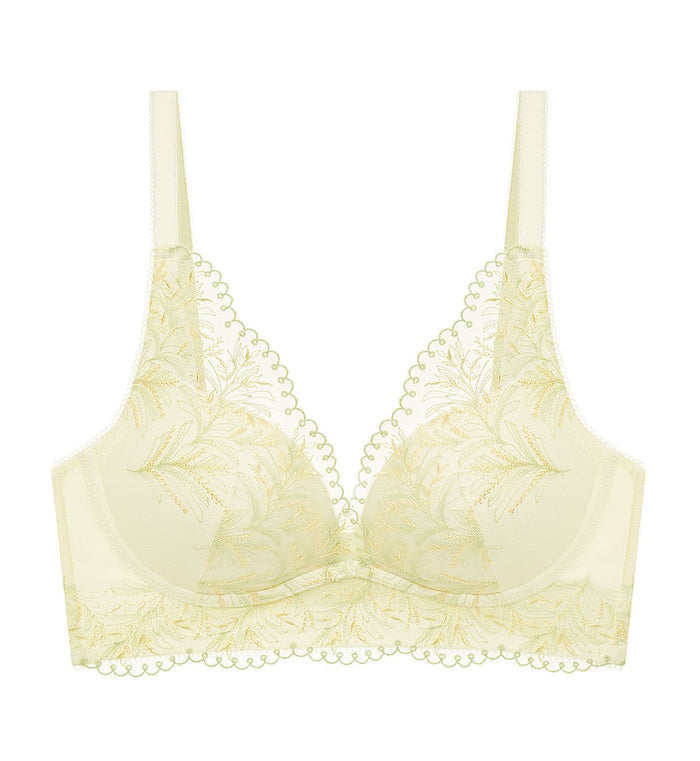 Aqua Lush Non-Wired Push Up Deep V Bra - VANILLE