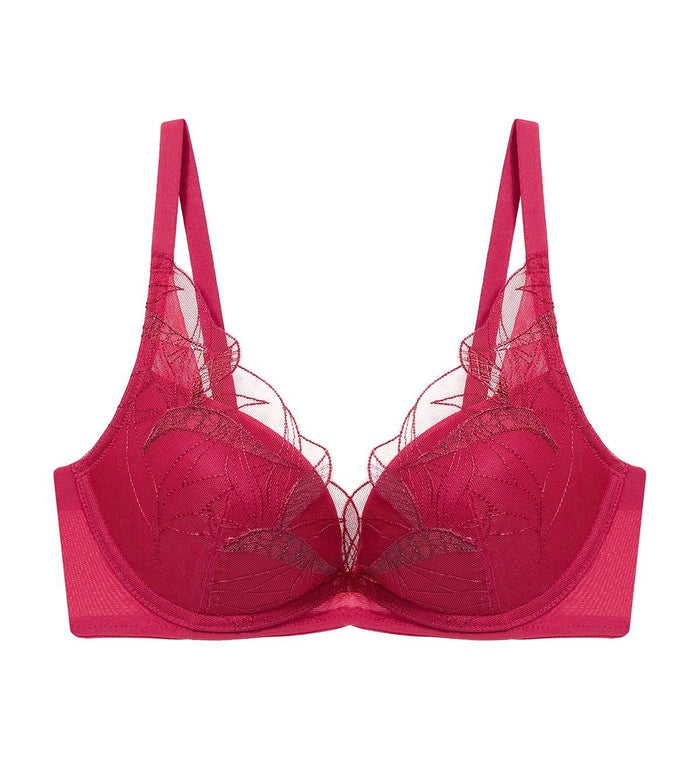 AQUA PARADISE WIRED PUSH UP DEEP V BRA - ROSSO MASAI