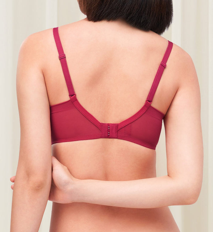 AQUA PARADISE WIRED PUSH UP DEEP V BRA - ROSSO MASAI