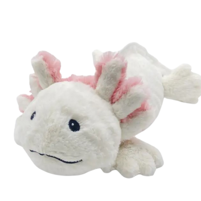 Warmies 13-inch microwavable plush axolotl scented with French lavender and designed for soothing comfort.