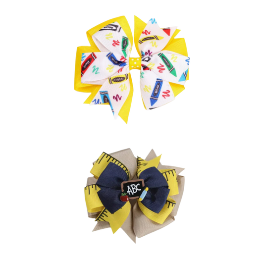 Back to School Layered Bows (Multiple Options)