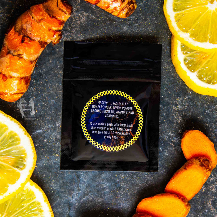 Badgerface Brightening Clay Face Mask. Turmeric Skincare. Anti-Aging