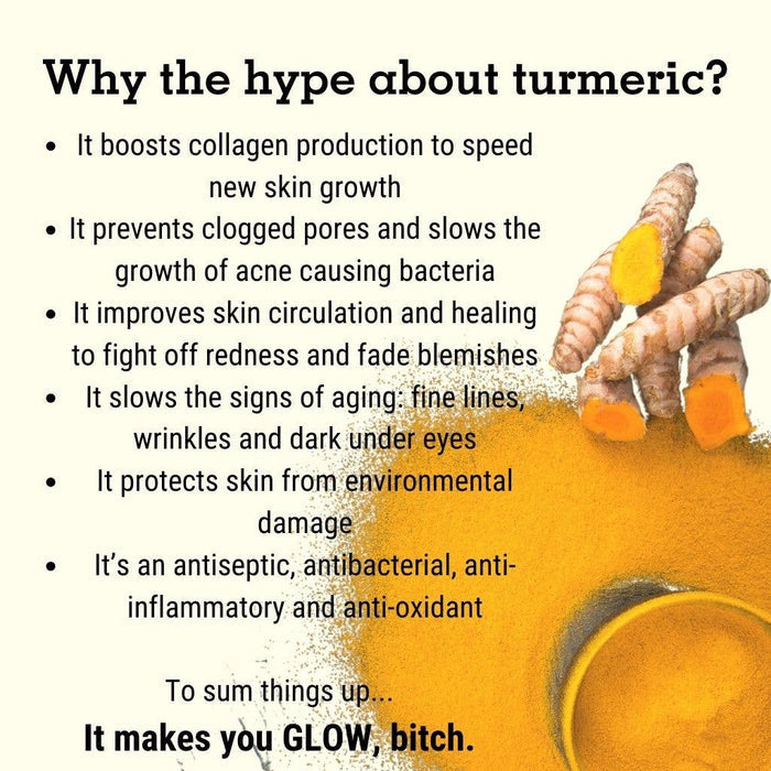Badgerface Brightening Clay Face Mask. Turmeric Skincare. Anti-Aging