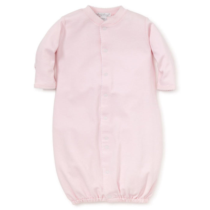 Pink converter gown with pink picot trim made from 100% Peruvian Pima cotton.