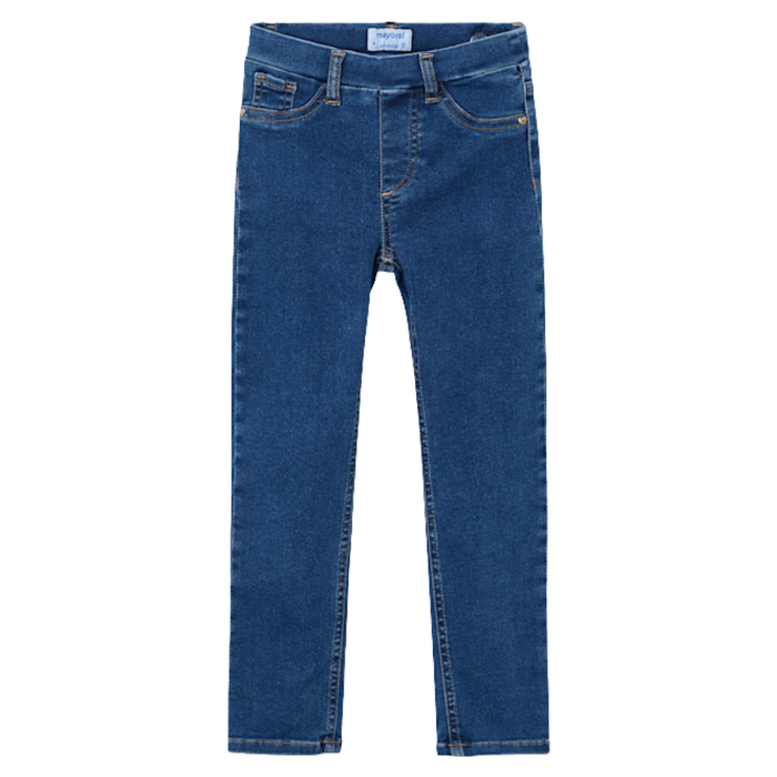 Blue jeans on a white background