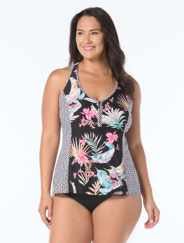 Beach House Plus Size Erinna Racerback Tankini Top - Endless Summer - 100 White