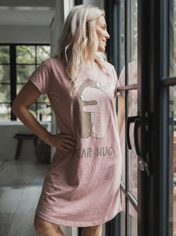 Bear Hug — Ladies Nightshirt - Millie + Moose
