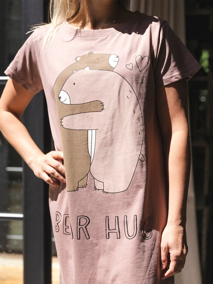 Bear Hug — Ladies Nightshirt - Millie + Moose