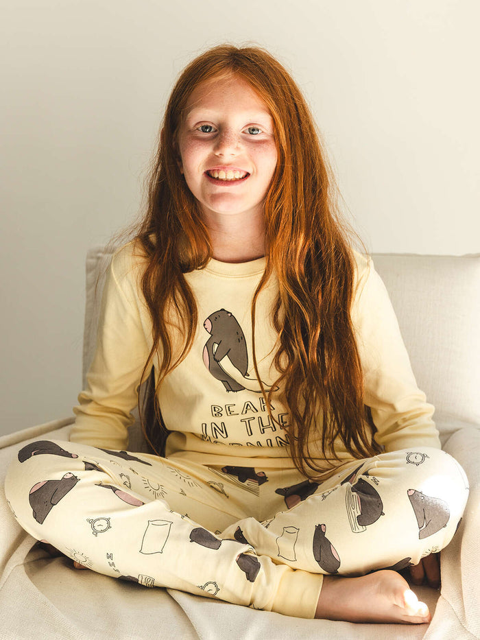 Bear in the Morning Kids PJ Set - Millie + Moose