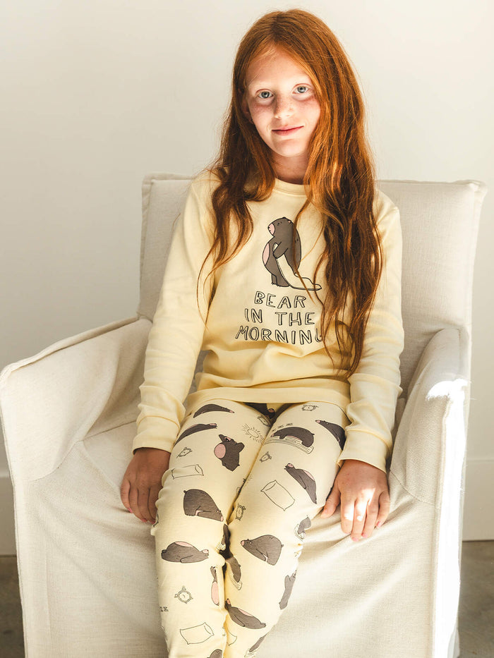 Bear in the Morning Kids PJ Set - Millie + Moose