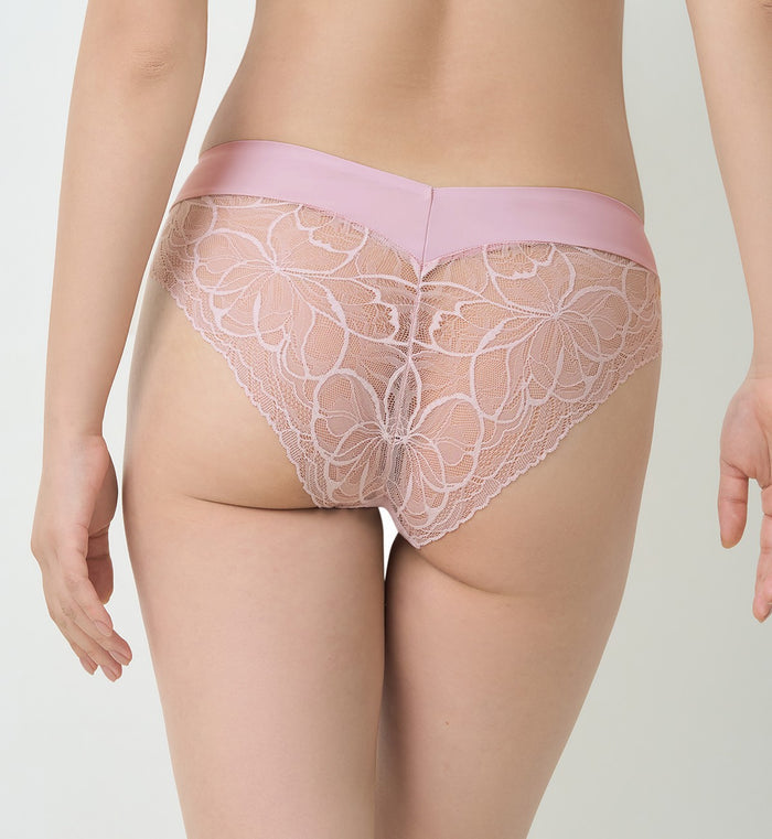 Body Make Up Illusion Lace High Leg Brief - PEROLA