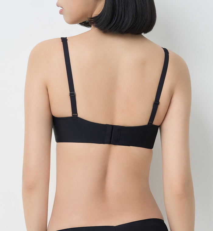 Body Make Up Illusion Lace Wired Padded Bra - BLACK