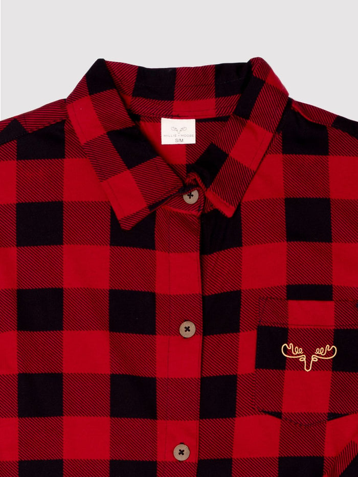 Buffalo Plaid Button Nightshirt - Millie + Moose
