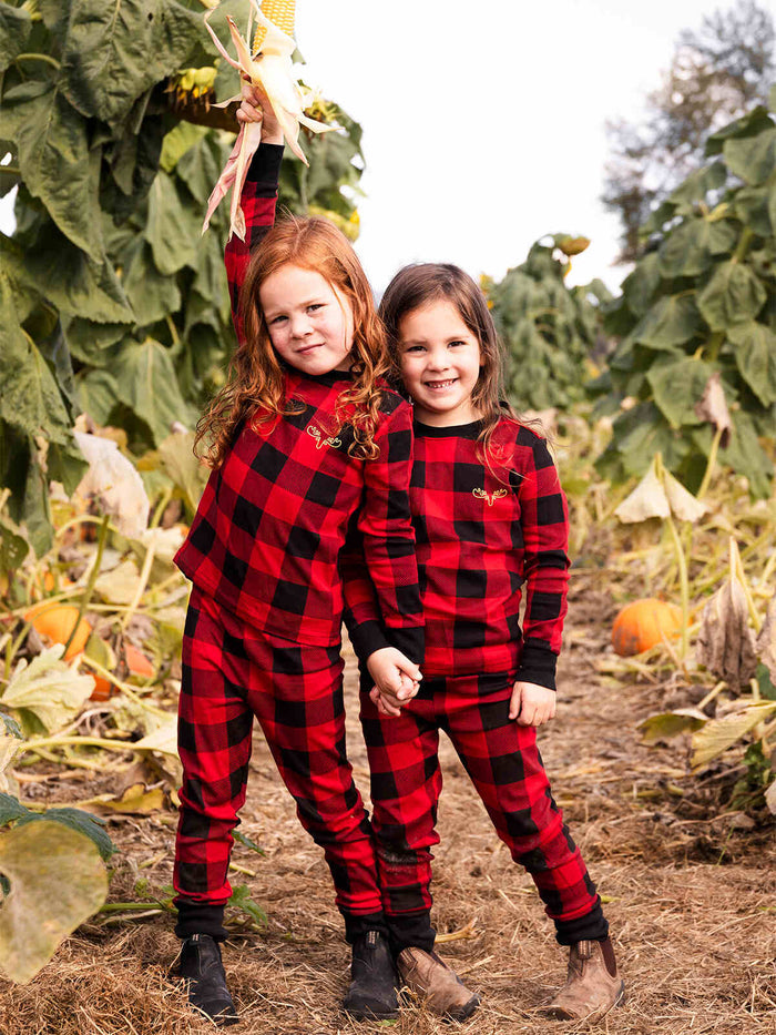 Buffalo Plaid Kids PJ Set - Millie + Moose