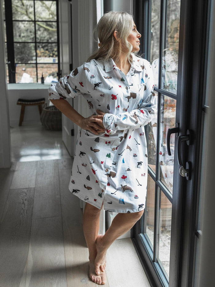 Canadiana Button Nightshirt - Millie + Moose