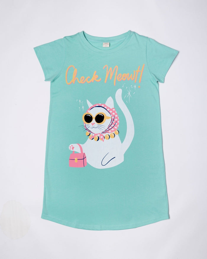 Check Meowt — Ladies Nightshirt - Millie + Moose