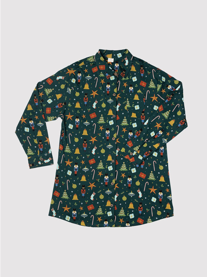 Christmas Icons Button Nightshirt - Millie + Moose