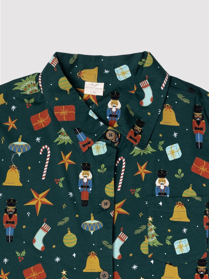 Christmas Icons Button Nightshirt - Millie + Moose