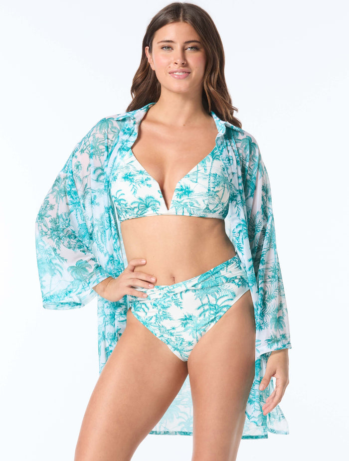 Coco Reef Dreamscape Bikini Set & Button Up Cover Up Set Bundle -